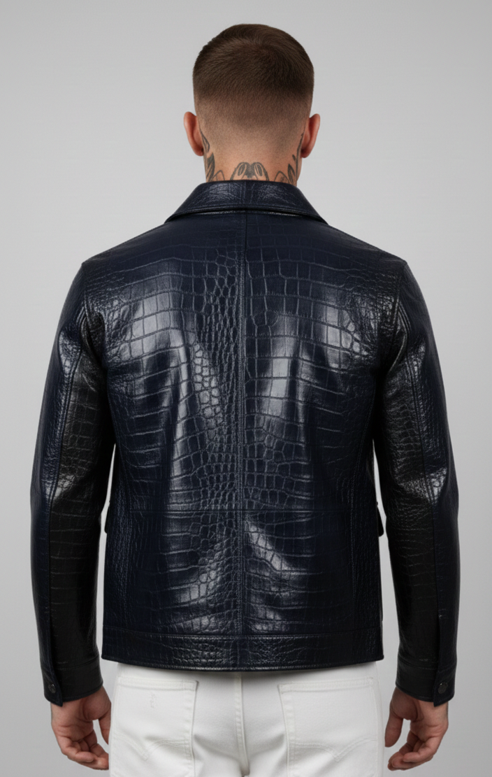 Egoistic - The Midnight Ombre Croc-Embossed Trucker