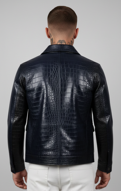 Egoistic - The Midnight Ombre Croc-Embossed Trucker