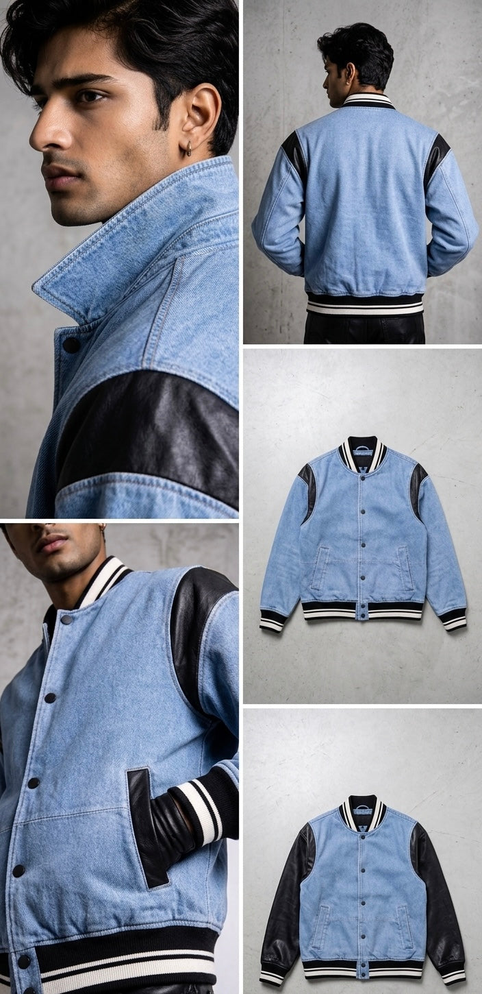 Egoistic Skyline Nappa Varsity Jacket