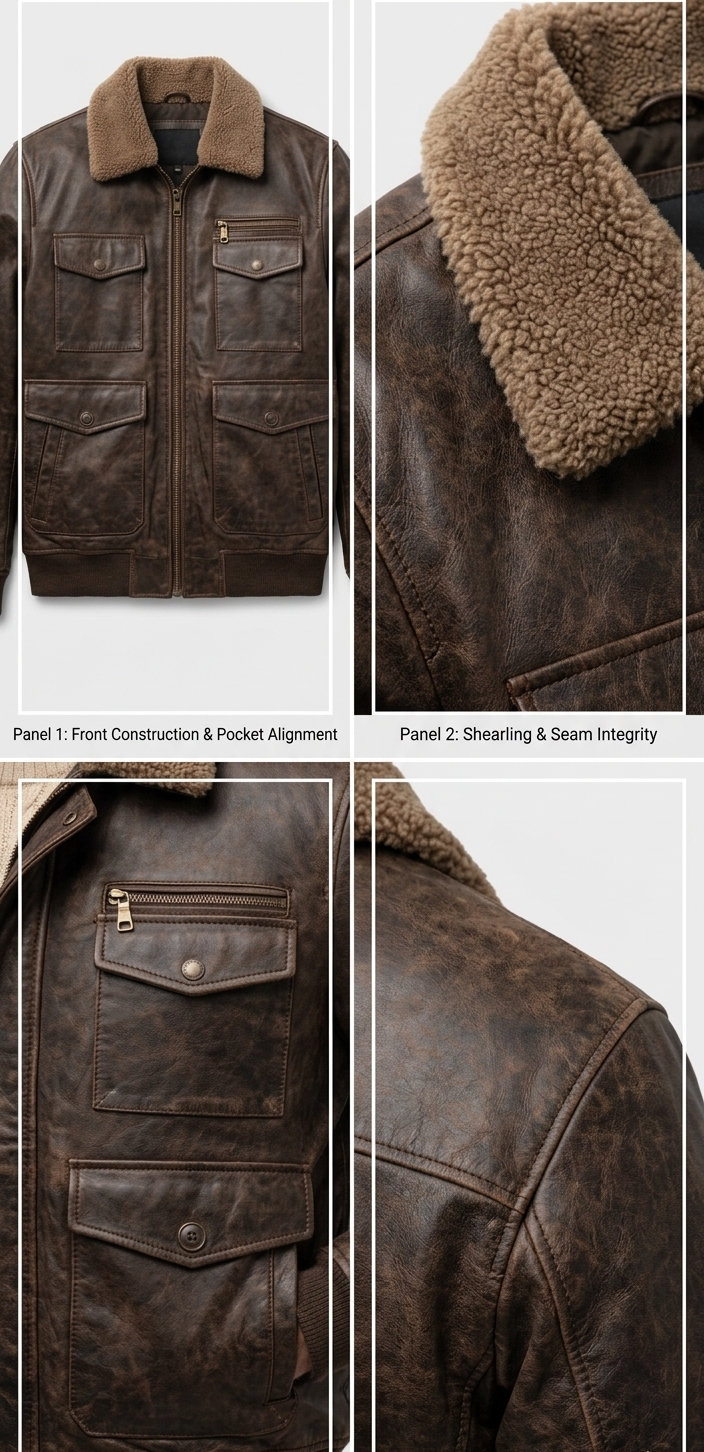 Arctic Aviator Leather Jacket