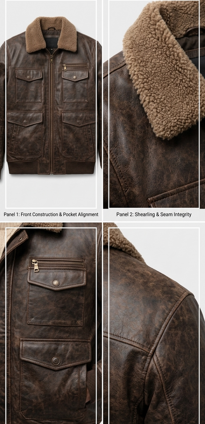 Arctic Aviator Leather Jacket