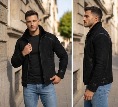The Obsidian Nappa Suede Aviator