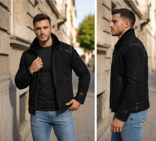 The Obsidian Nappa Suede Aviator