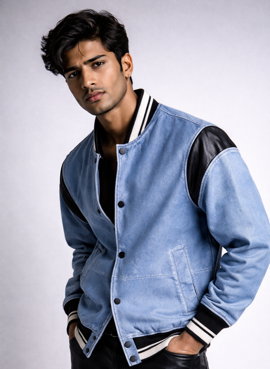 Egoistic Skyline Nappa Varsity Jacket