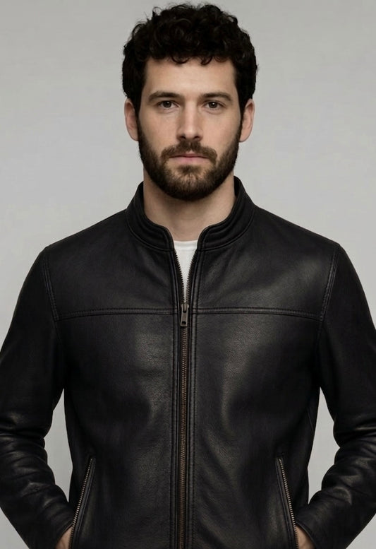 Café Racer Leather Jacket