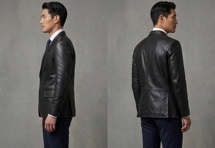 Saddle Luxe Leather Blazer